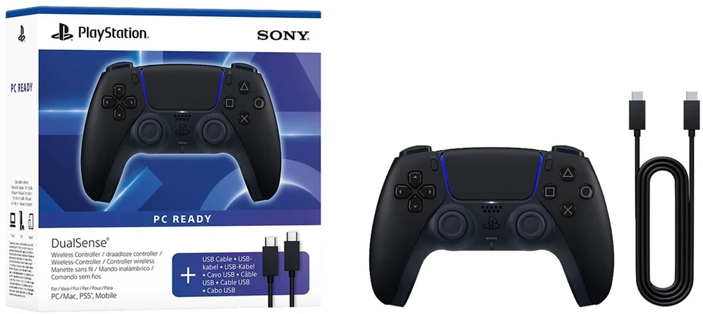 Sony PlayStation PS5 DualSense belaidis valdiklis Midnight Juodas + USB laidas