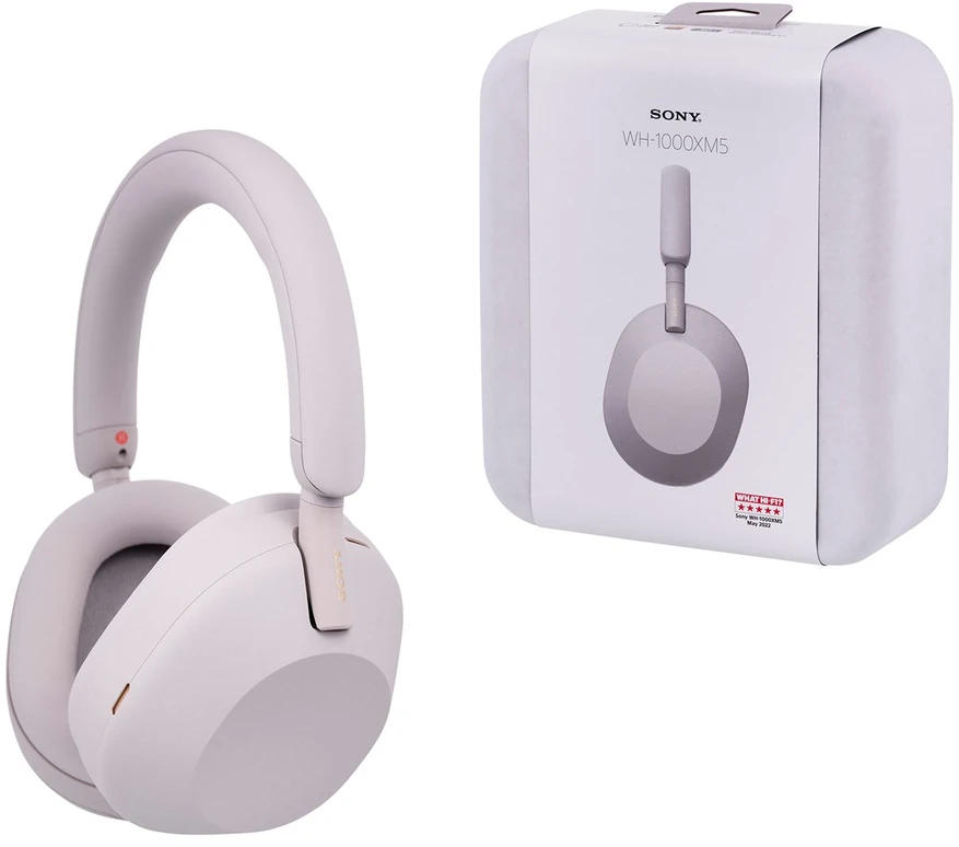 Belaidės ausinės Sony WH-1000XM5 su triukšmo slopinimo technologija, Sidabrinės