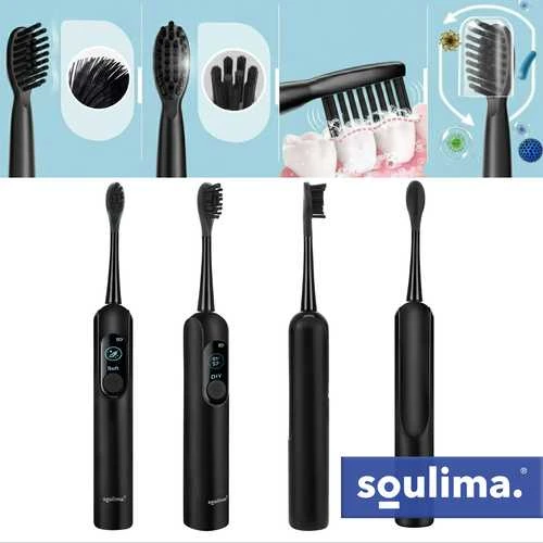 Soulima 26851 juodas sonic dantų šepetėlis