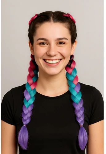 Sintetinės plaukų ombre pynės rožinės/ni/f w10341
