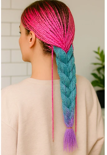 Sintetinės plaukų ombre pynės rožinės/ni/f w10341