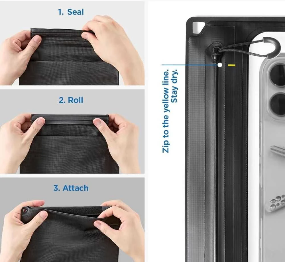 „Spigen Aqua Shield WaterProof Case A640“ (dvigubas, su „Crossbag“) 1 vnt., juodas