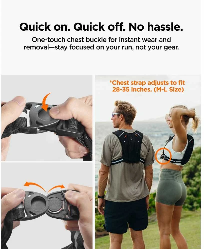 Dėklas Spigen A720 Dynamic Shield Running Vest (M-L) juodos spalvos