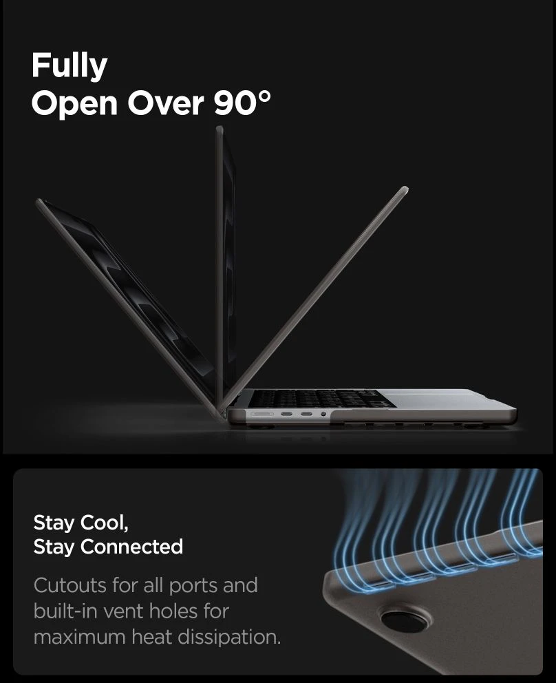 SPIGEN AIRSKIN MACBOOK PRO 14 M1-M5 PRO / M5 PRO MAX 2021-2026 FROST Juodas