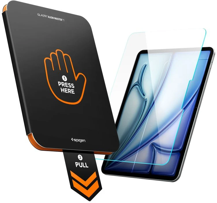 GRŪDINTAS STIKLAS SPIGEN ALM GLAS.TR T IPAD AIR 11” 6 / 7 / 8 / 2024-2026 SKAIDRUS