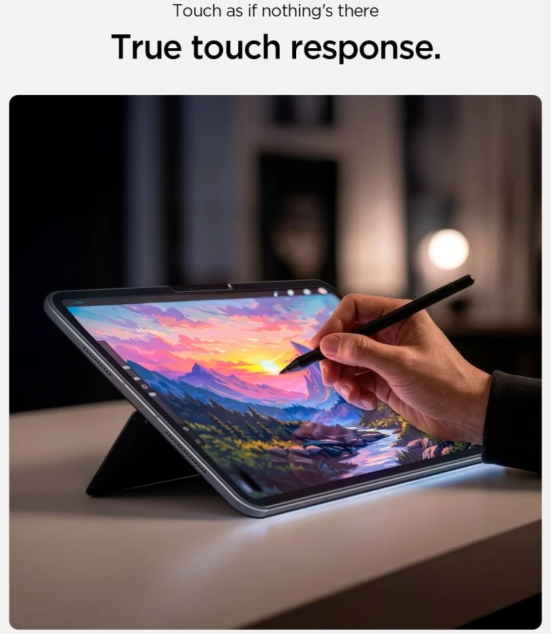 GRŪDINTAS STIKLAS SPIGEN ALM GLAS.TR T IPAD AIR 11” 6 / 7 / 8 / 2024-2026 SKAIDRUS