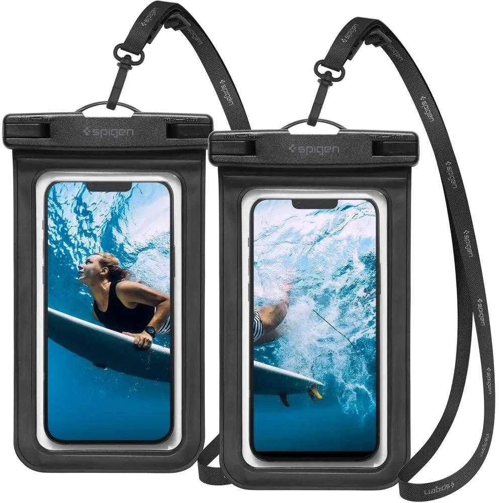 Spigen Aqua Shield A601 vandeniui atsparus dėklas IPX8 – juodas 2 vnt.