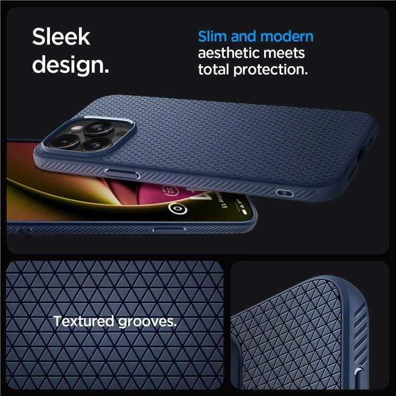 Dėklas SPIGEN LIQUID AIR IPHONE 15 PRO MAX NAVY Mėlynas