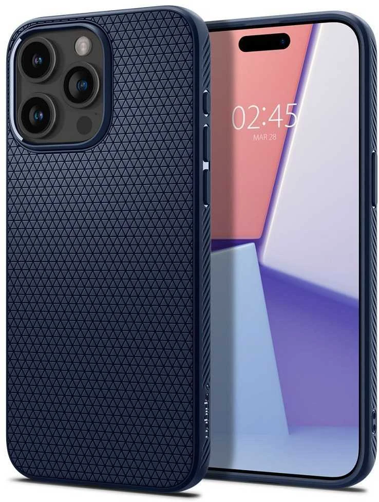 Dėklas SPIGEN LIQUID AIR IPHONE 15 PRO MAX NAVY Mėlynas