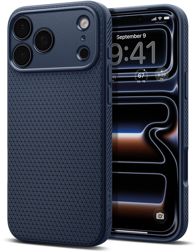 Dėklas Spigen Liquid Air Case for iPhone 18 Pro / 17 Pro - Navy Mėlyna
