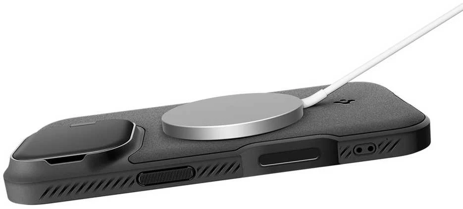 Spigen Optik Armor Mag MagSafe dėklas Apple iPhone 17 juodos spalvos