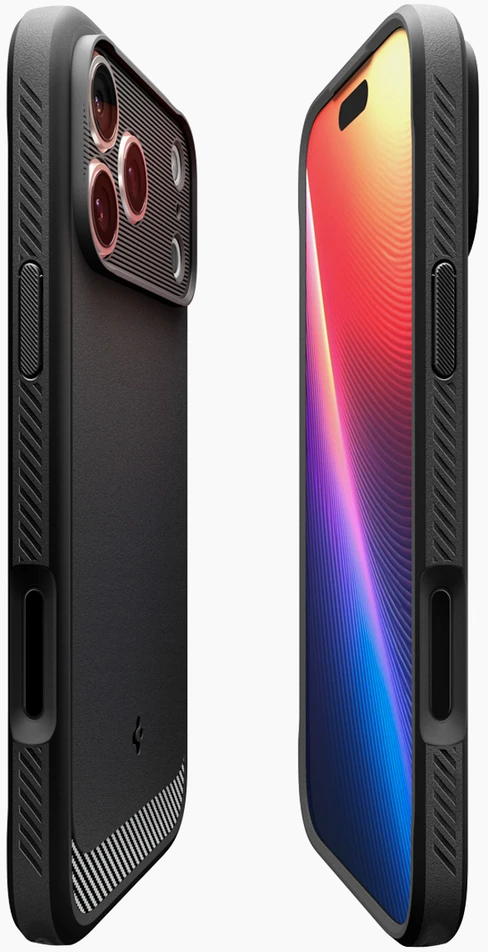 Dėklas Spigen Rugged Armor MagSafe Case for iPhone 18 Pro / 17 Pro - Matte Juodas