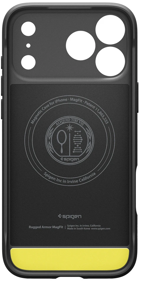Dėklas Spigen Rugged Armor MagSafe Case for iPhone 18 Pro / 17 Pro - Matte Juodas