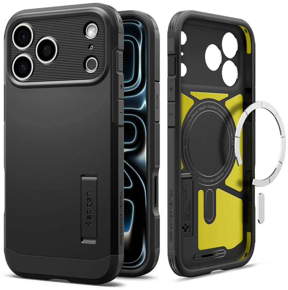 Dėklas Spigen Tough Armor Case for iPhone 18 Pro Max / 17 Pro Max - Juodas