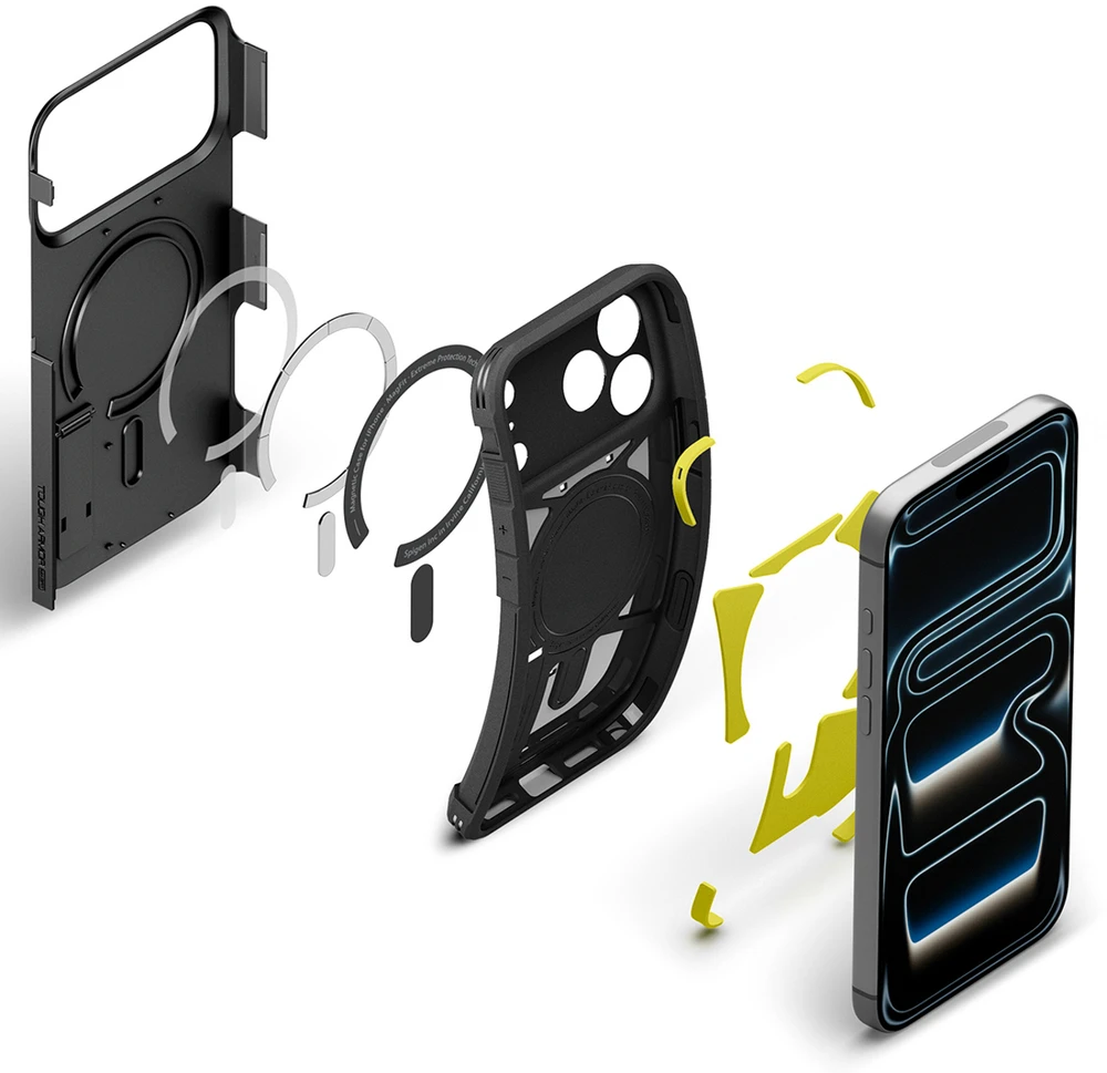 Spigen Tough Armor dėklas iPhone 18 Pro Max / 17 Pro Max - Juodas