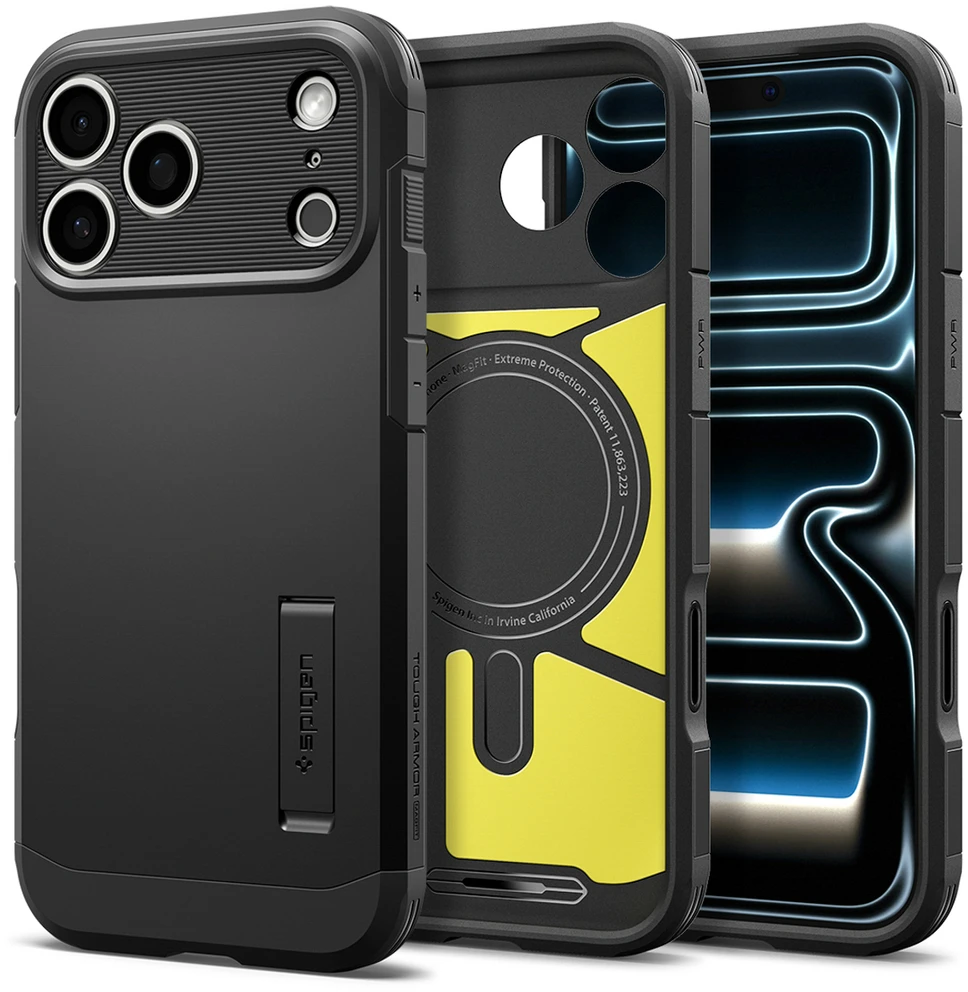 Dėklas Spigen Tough Armor MagSafe case for iPhone 18 Pro / 17 Pro - juodas