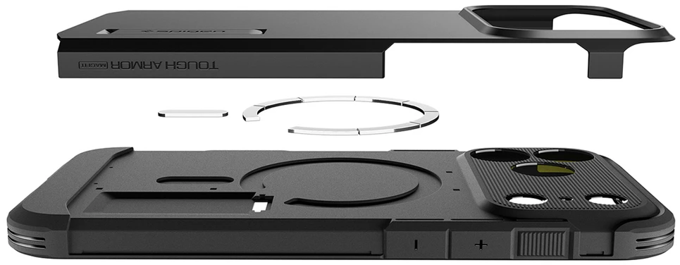 Dėklas Spigen Tough Armor MagSafe case for iPhone 18 Pro / 17 Pro - juodas
