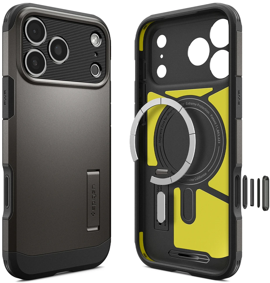 Dėklas Spigen Tough Armor MagSafe case for iPhone 18 Pro / 17 Pro - juodas