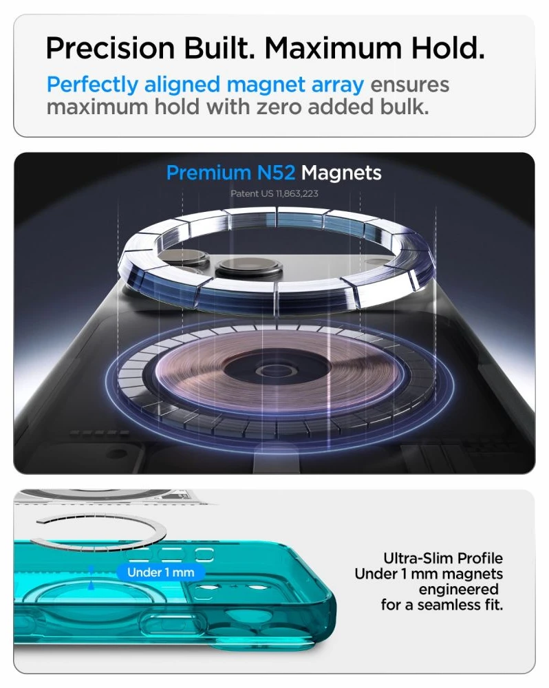 Dėklas Spigen Ultra Hybrid MagSafe case for iPhone 18 Pro / 17 Pro - light mėlynas