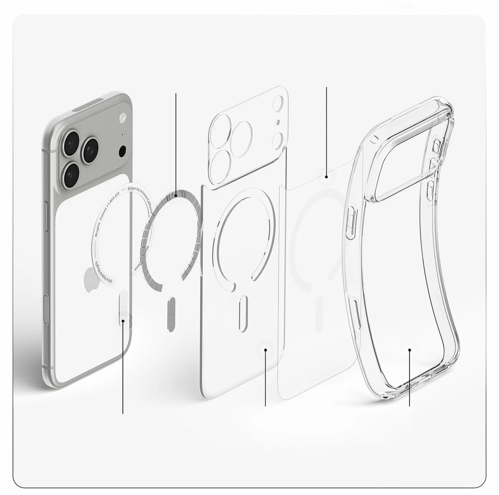 Dėklas Spigen Ultra Hybrid MagSafe case for iPhone 18 Pro / 17 Pro - frost baltas