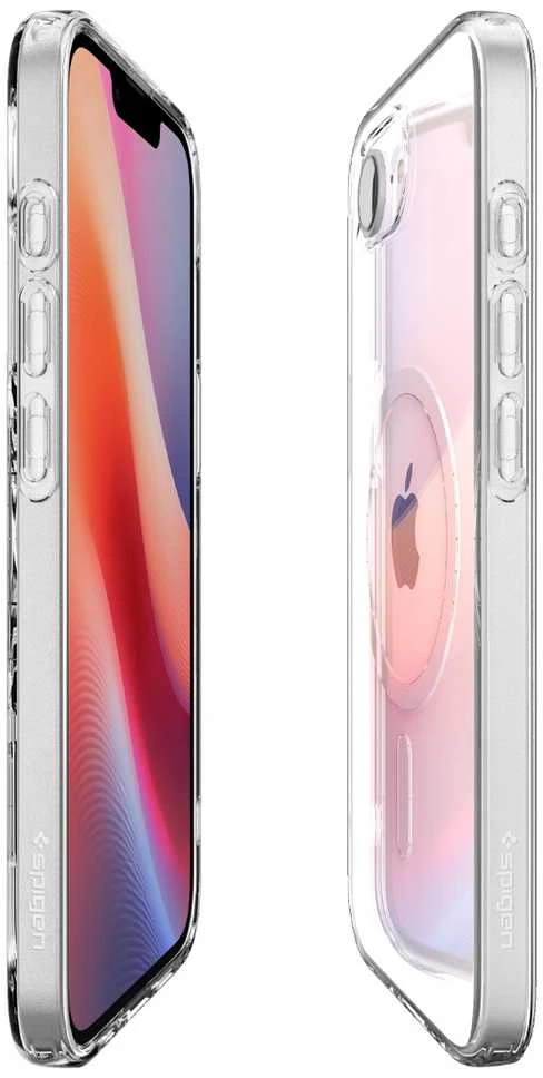 Dėklas Spigen „Crystal Flex MagSafe“, skaidriai baltas – „iPhone 16e“