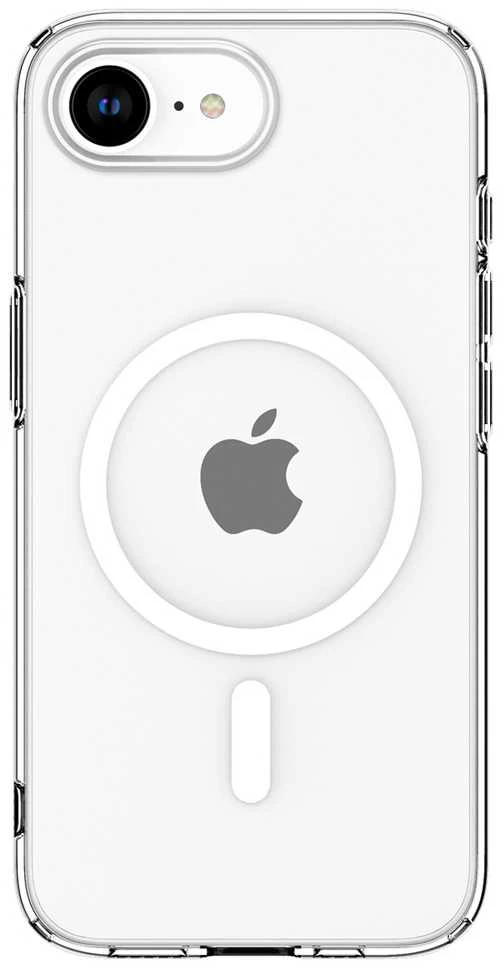 Dėklas Spigen „Crystal Flex MagSafe“, skaidriai baltas – „iPhone 16e“