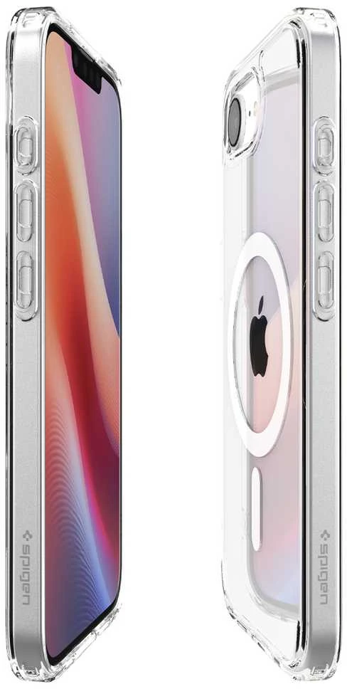 Dėklas Spigen Crystal Hybrid MagSafe, skaidriai baltas - iPhone 16e