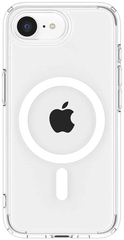 Dėklas Spigen Crystal Hybrid MagSafe, skaidriai baltas - iPhone 16e