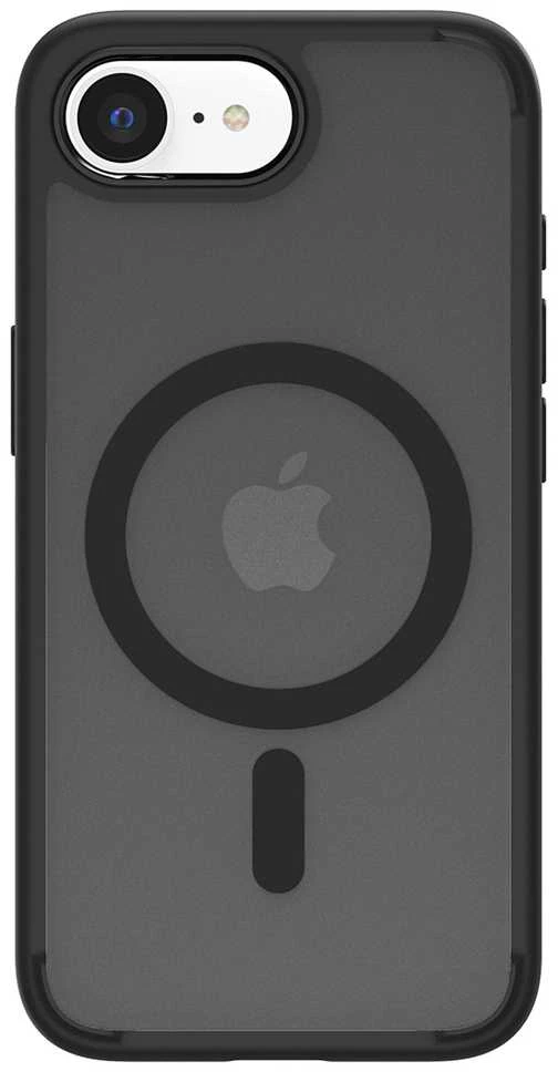 Dėklas Spigen „Crystal Hybrid MagSafe“, šerkšno juodumo – „iPhone 16e“