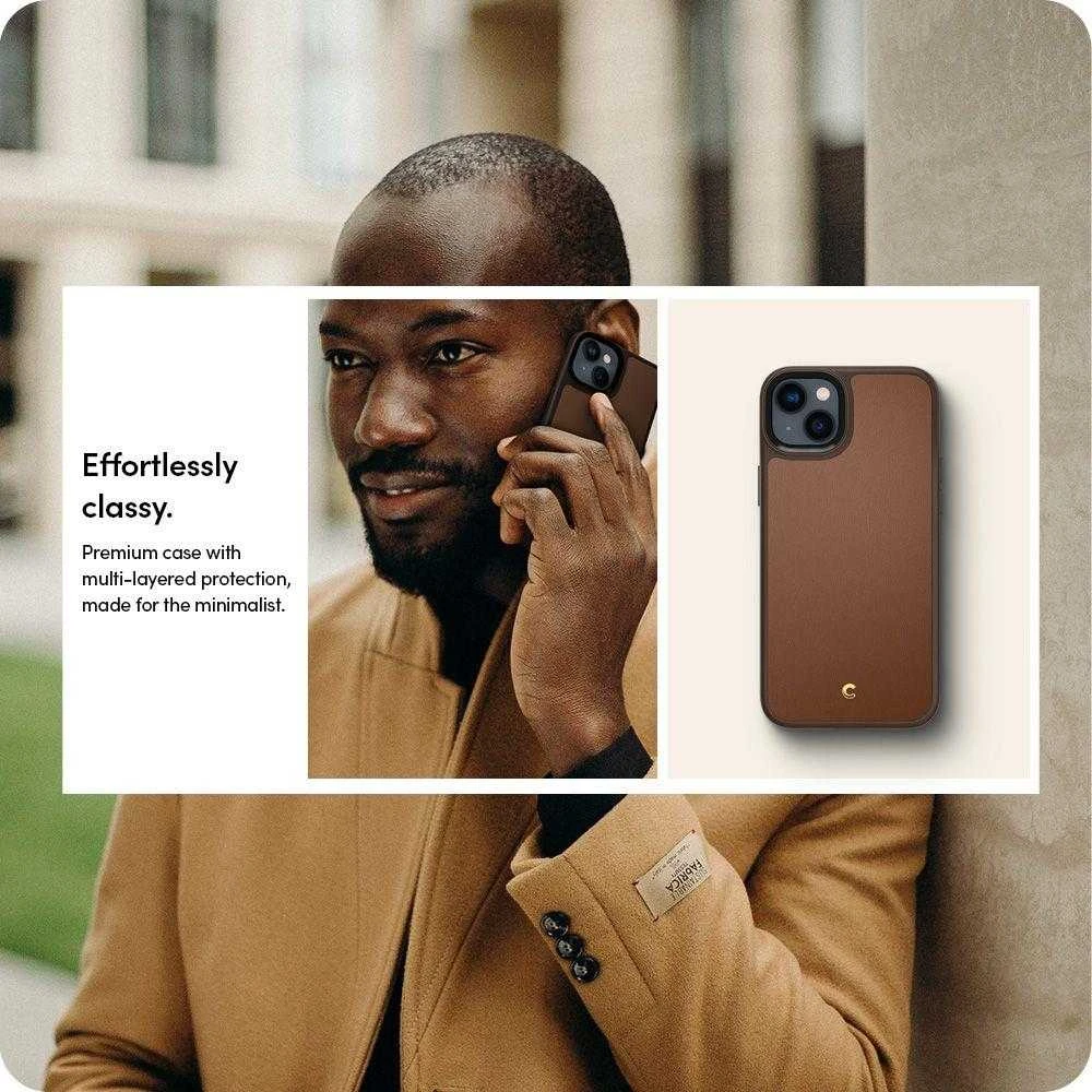 Spigen Cyrill Kajuk Mag MagSafe Apple iPhone 14 Plus dėklas telefonui rudos spalvos