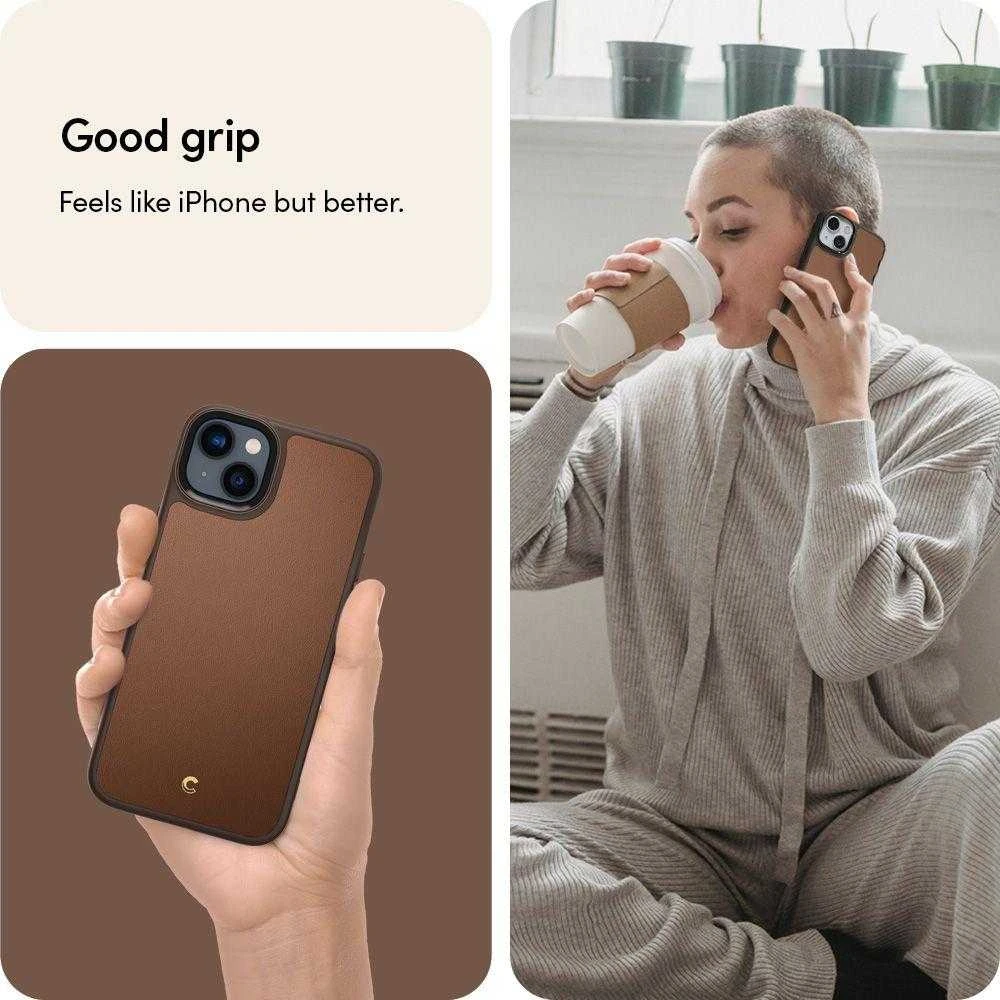 Spigen Cyrill Kajuk Mag MagSafe Apple iPhone 14 Plus dėklas telefonui rudos spalvos