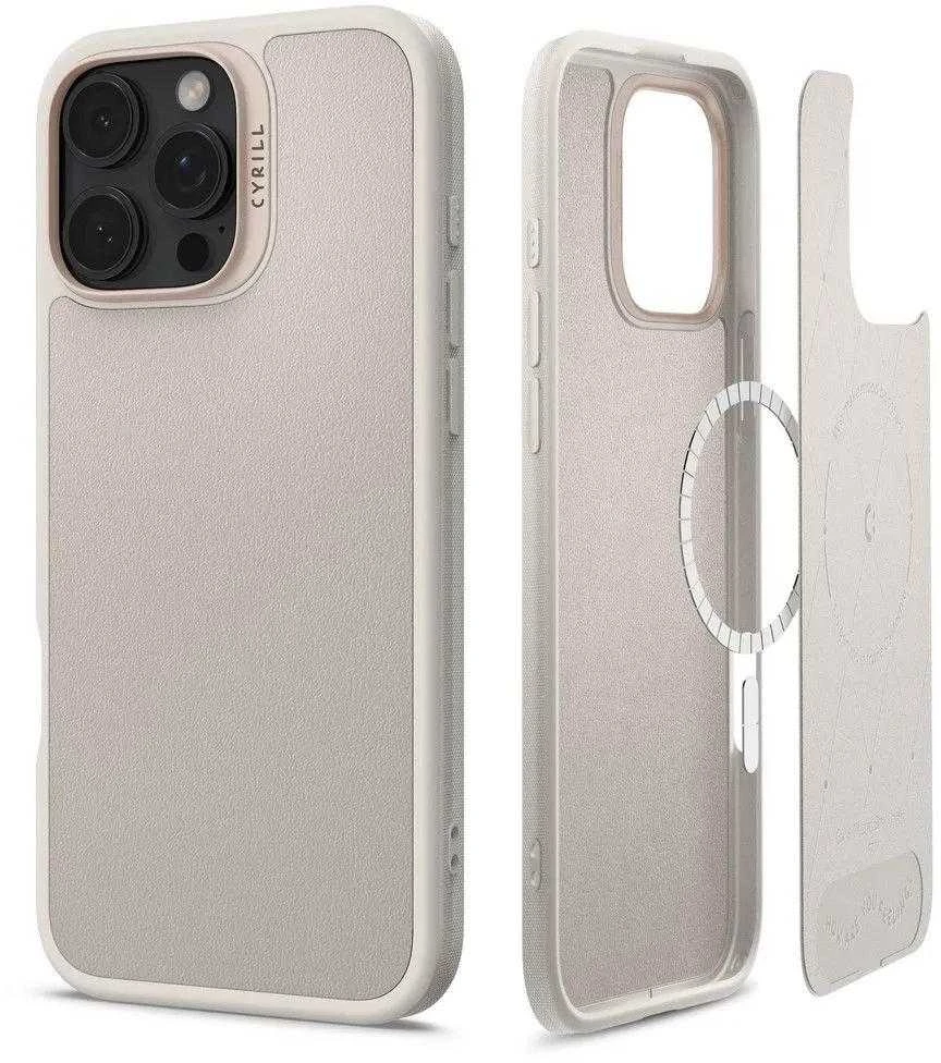 Apple iPhone 16 Pro Max Spigen Cyrill Kajuk MagSafe dėklas jūsų telefonui kreminės spalvos