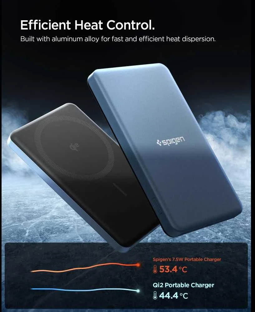 „Spigen Essential“ 5000mAh 22,5W „MagSafe“ nešiojamas įkroviklis, žalsvai mėlynas EA2205MQ