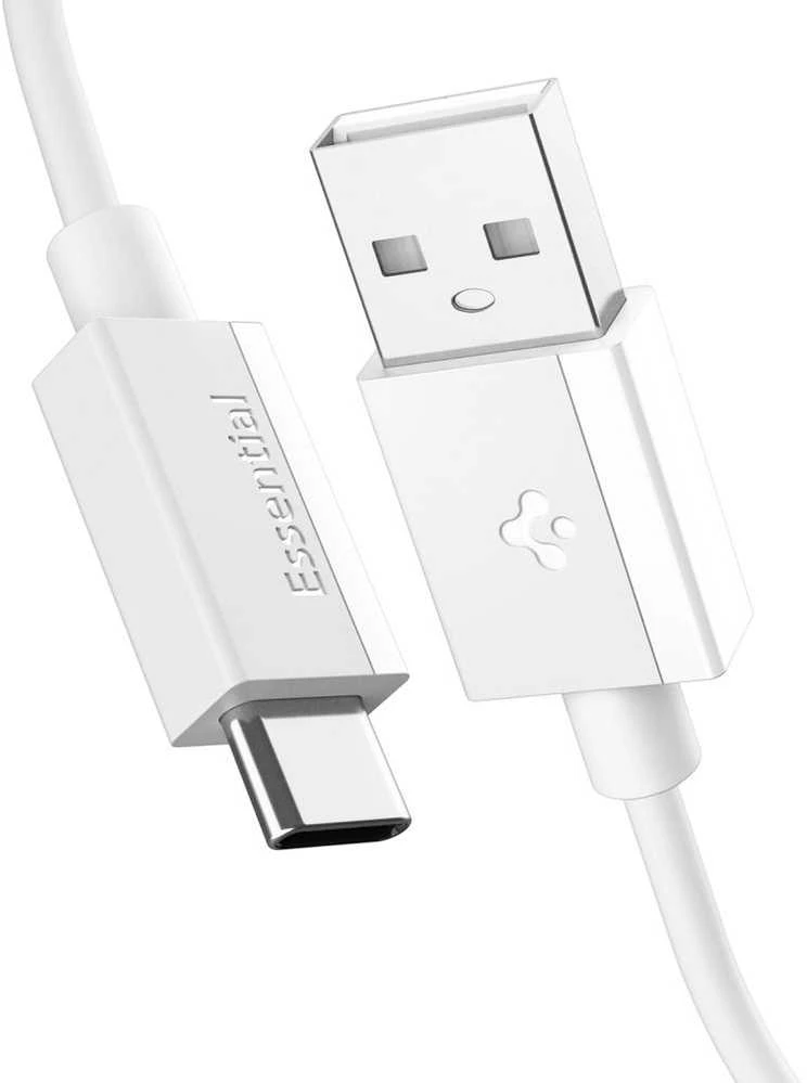 Spigen „Essential“ USB A–USB C 60 W laidas, baltas EB6010AC