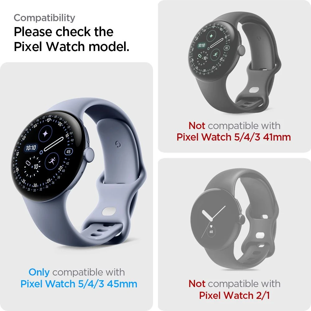 „Spigen EliteShield EZ Fit 2“ pakuotė – „Google Pixel Watch 4/3“ (45 mm)