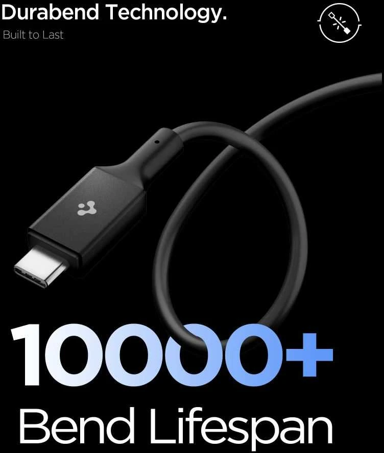 Spigen Essential USB C į USB C 240W laidas, juodas EB24012CC