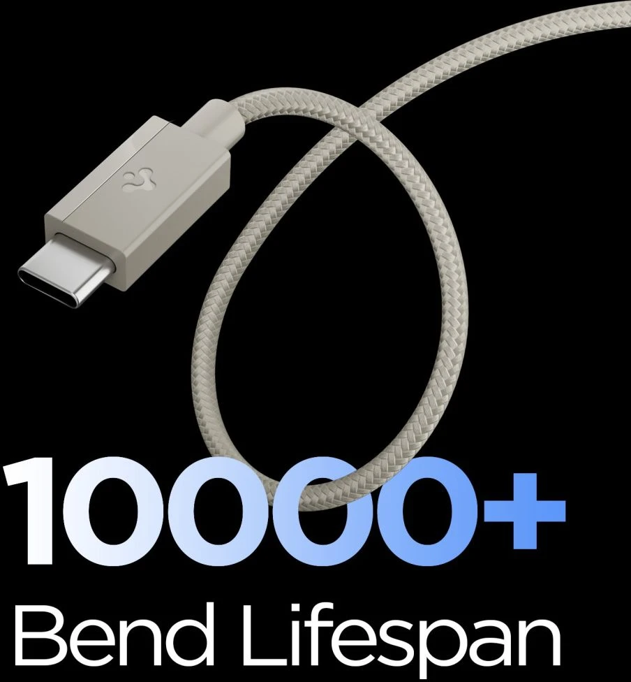 SPIGEN EB6015CC ESSENTIAL TYPE-C KABELIS 60W 150CM NATŪRALUS TITANAS
