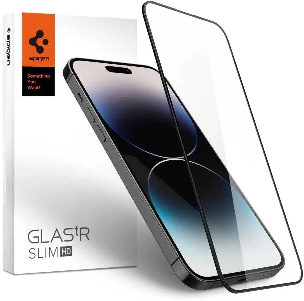 Spigen tR Slim HD 1 Pack, FC juodos spalvos – Apple iPhone 14 Pro