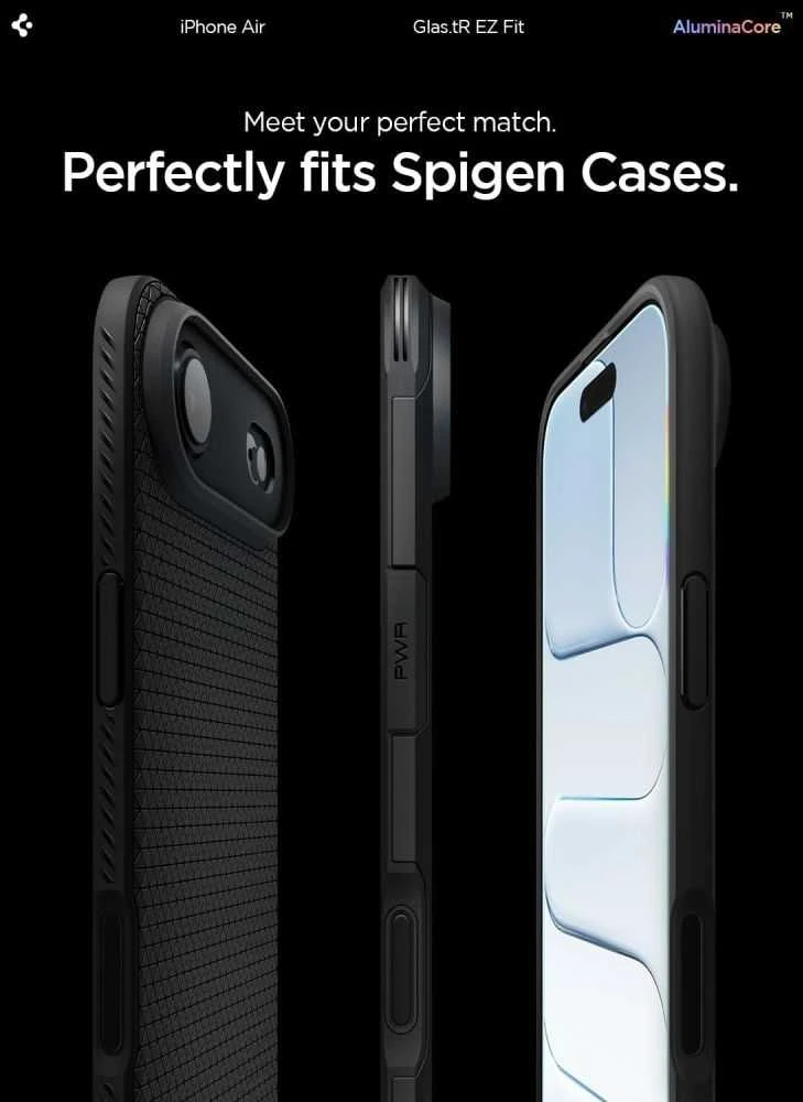 Ekrano apsauginis stiklas Spigen Glass tR EZ Fit 2 Pack, transparency - iPhone Air
