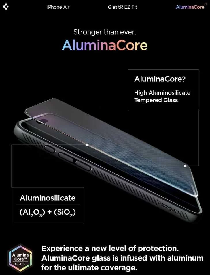 Ekrano apsauginis stiklas Spigen Glass tR EZ Fit 2 Pack, transparency - iPhone Air