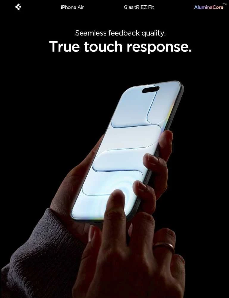 Ekrano apsauginis stiklas Spigen Glass tR EZ Fit 2 Pack, transparency - iPhone Air