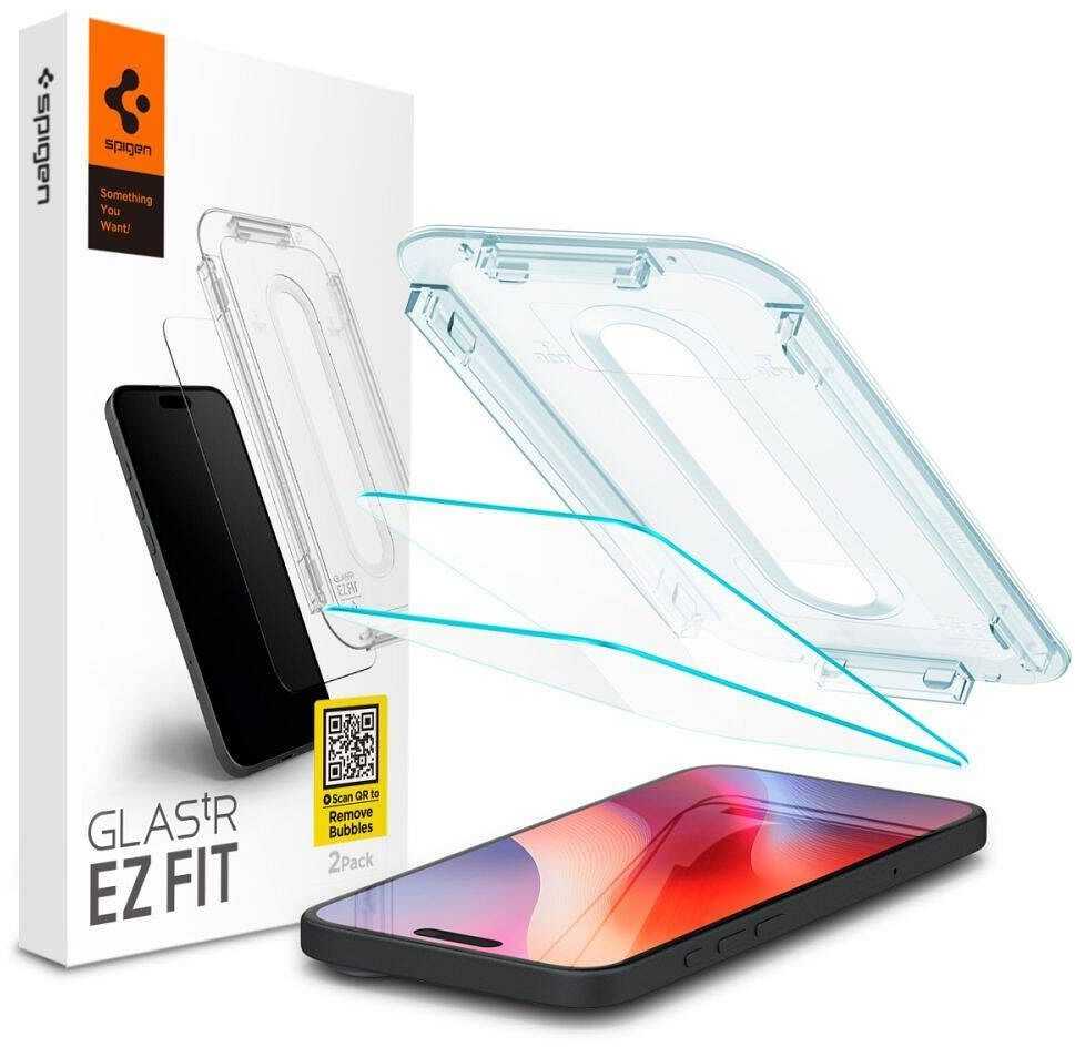 „Spigen Glass tR EZ Fit HD“ 1 vnt., skaidrus – „Apple iPhone 16 Pro Max“