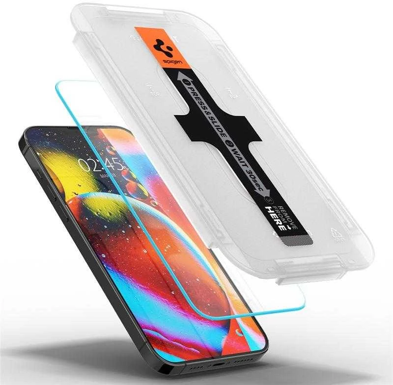 Apsauginis stiklas Spigen GLAS.TR „EZ FIT” 2-pack Apple iPhone 13 Pro Max Privacy
