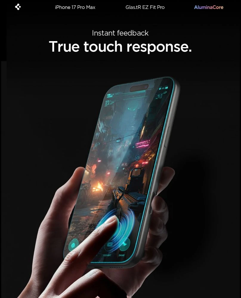 Ekrano apsauga Spigen Glass tR EZ Fit Pro HD 1 Pack, transparency - iPhone 17/16 Pro Max