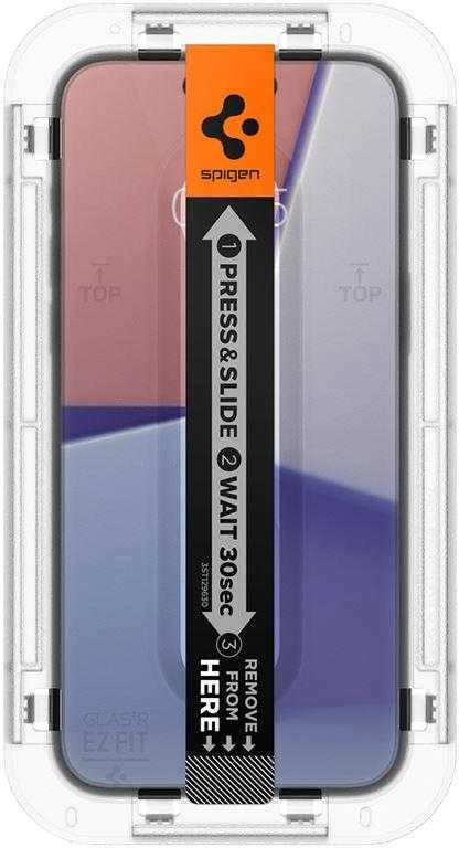 GRŪDINTAS STIKLAS SPIGEN GLAS.TR EZ FIT IPHONE 15 PLUS CLEAR