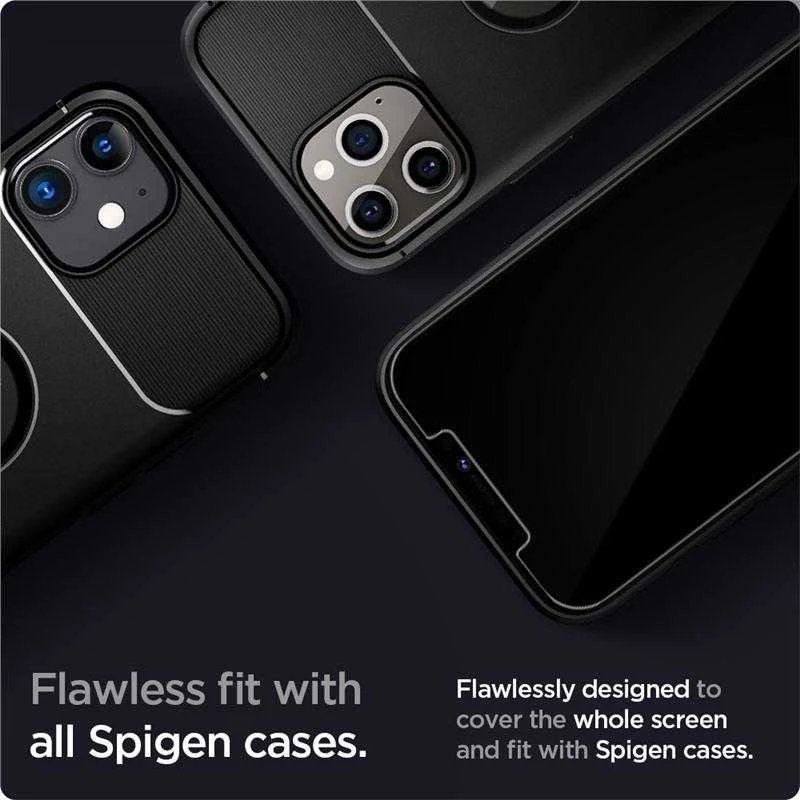 Apsauginis ekrano stiklas Spigen TR „EZ FIT” 2-pack Apple iPhone 12/12 Pro