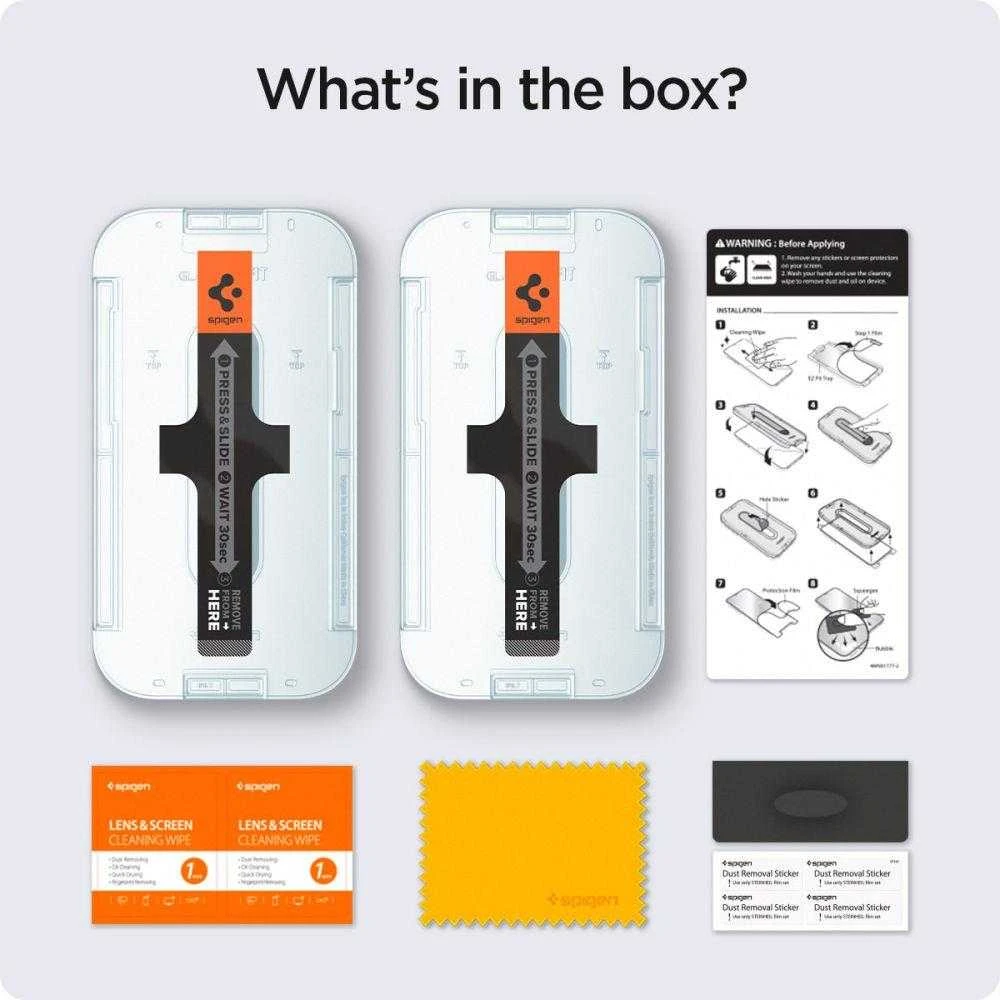 Apsauginis stiklas for iPhone 13 / 13 Pro / 14 with Spigen Glas.tR EZ FIT applicator (2 pcs.)