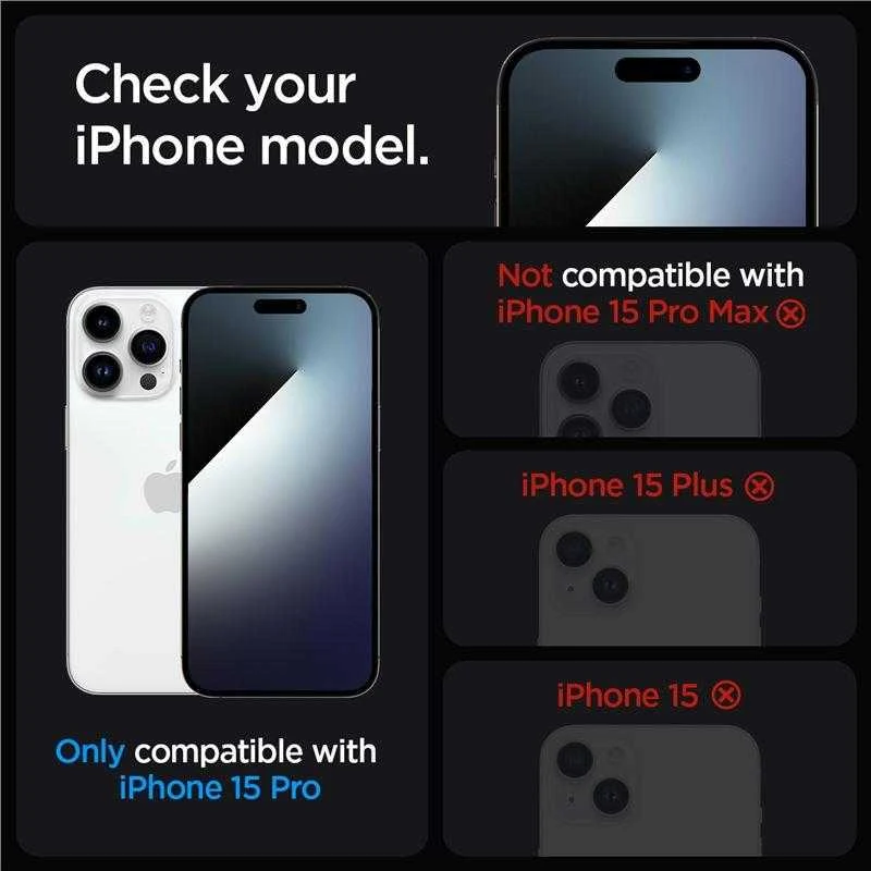 Szko do etui + Aplikator Spigen Glas.tR EZ Fit 2 vnt. do iPhone 15 Pro