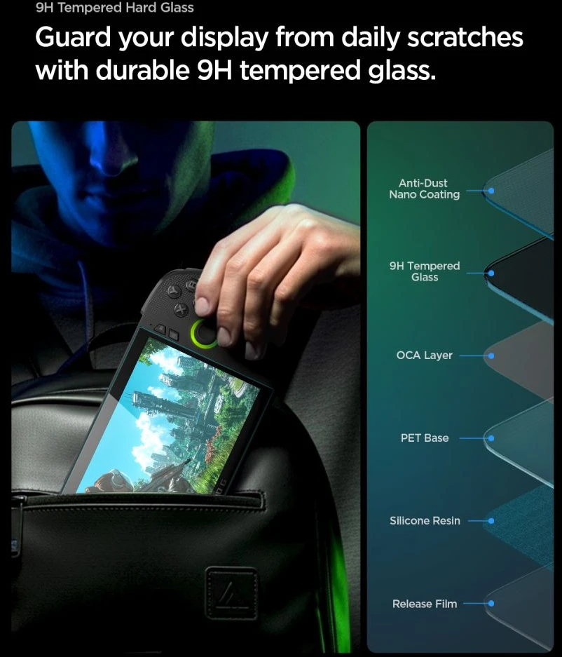 Apsauginis stiklas Spigen GLAS.TR SLIM 2-PACK ROG ALLY / ALLY X 2023-2025 / MSI CALW 7 AI+ CLEAR