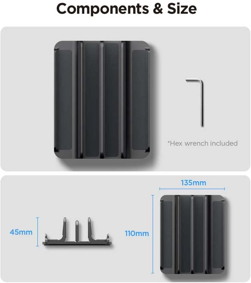 Spigen Vertical Nešiojamas kompiuteris Stand LD208S4, space pilka
